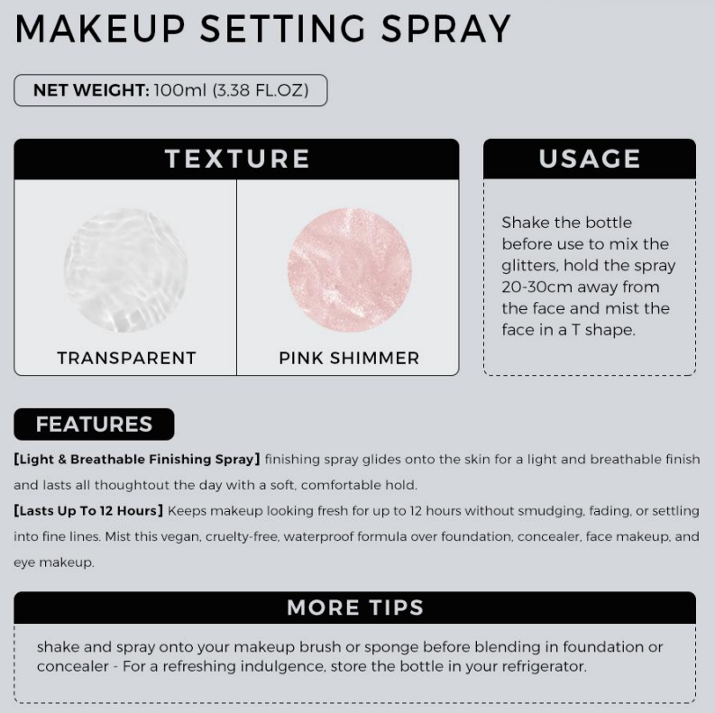 MAKEUP SETTING SPRAY