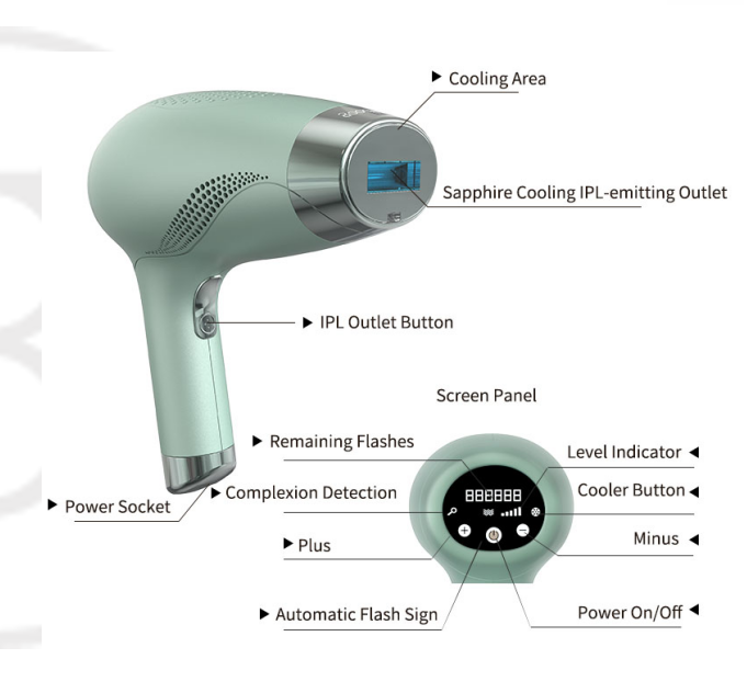 Laser Hair Removal with Ice Cooling Care Function